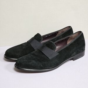 Salvatore Ferragamo Men's Black Suede Slip-Ons Size 12